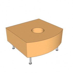 Convex module with legs for bubble tube
